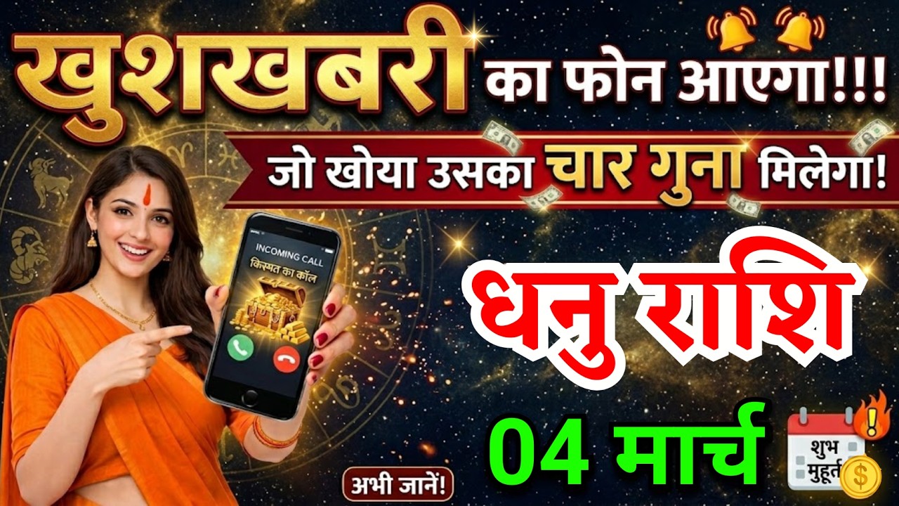 4 मार्च, धनु राशि वालों खुशखबरी का फोन आएगा, Dhanu Rashi, Aaj Ka Rashifal