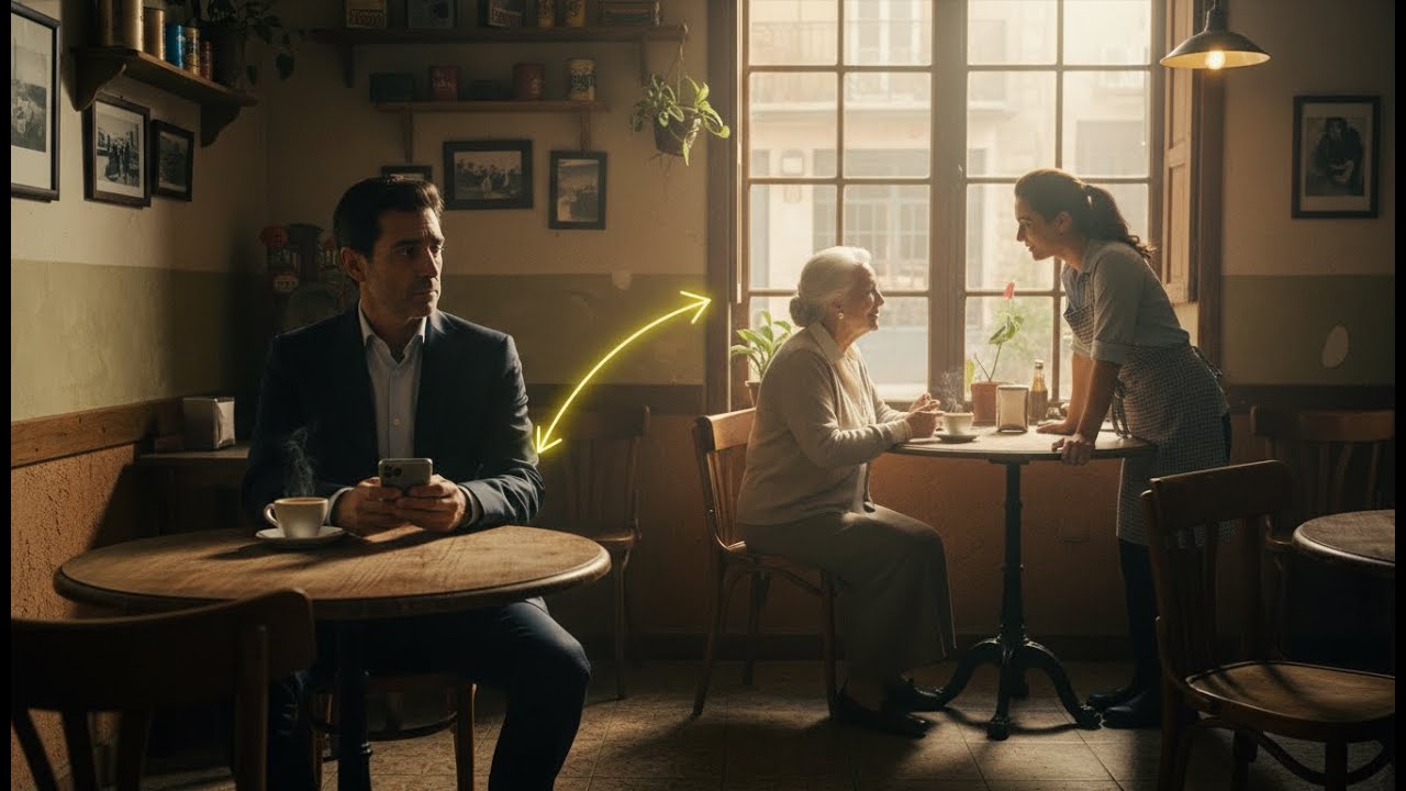 EL HIJO RICO IGNORÓ A LA ANCIANA, PERO UN CAFÉ HUMILDE REVELÓ EL AMOR QUE HABÍA PERDIDO...