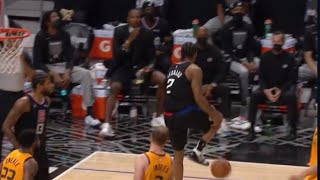 Kawhi Leonard Hurt his Right Knee after Bumping to Joe Ingles! | Game 4 West Semis