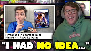Luke's Reaction to Ryan Practicing Street Fighter 6 in Secret