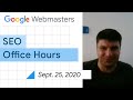 English Google SEO office-hours from September 25, 2020