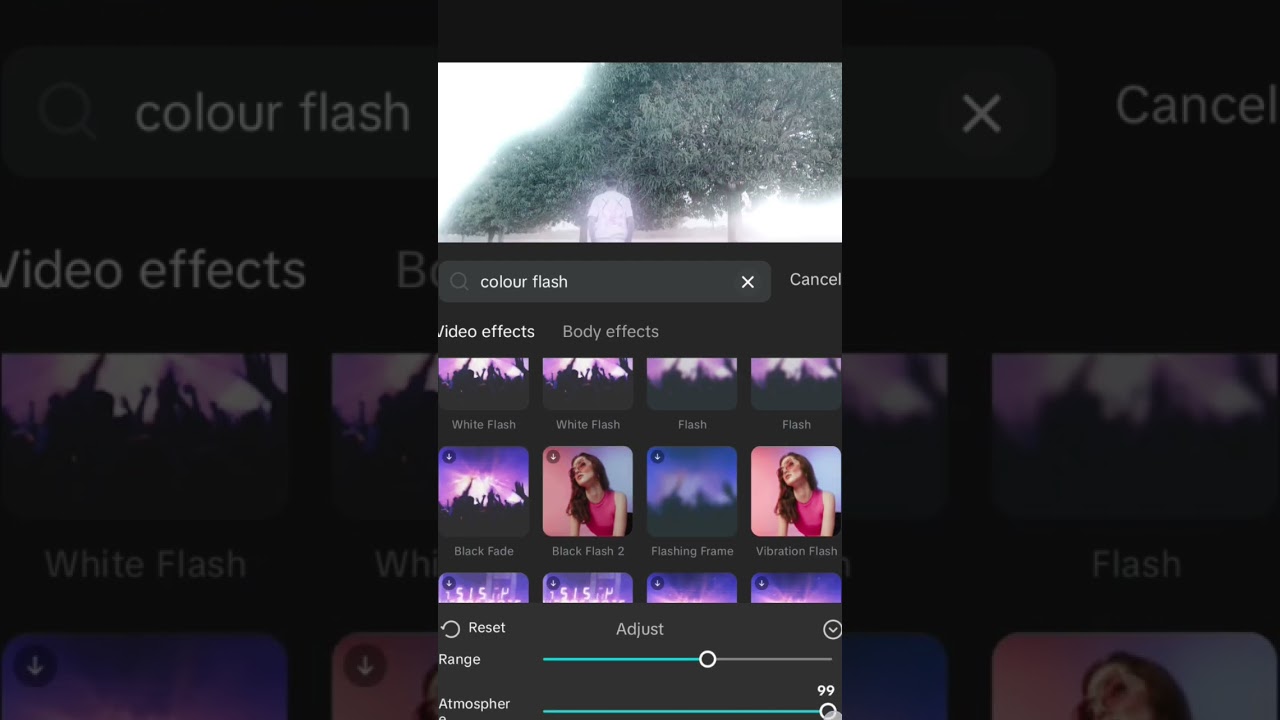 Capcut meni colourless flash effect kaise  apply kare  