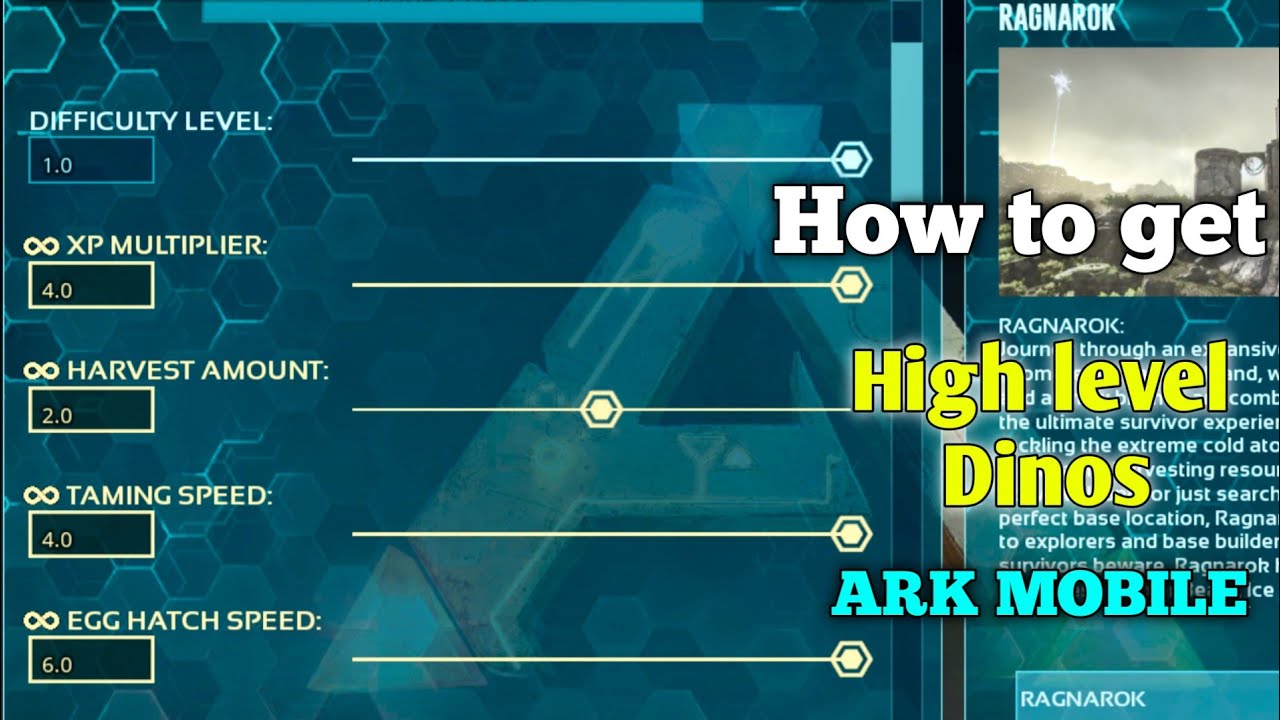 How to get high level dinos in ark mobile 😍😍🔥
