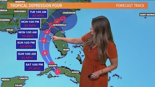Tropical Depression Four forms in the Caribbean