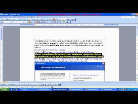 Video: Cách Khôi Phục Hệ Thống Trong XP