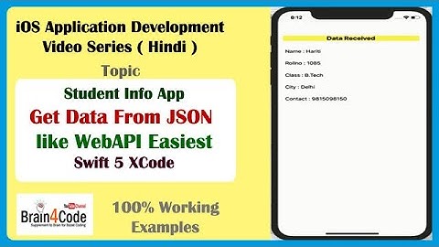 How to Get Data From Live JSON File Like WebAPI in Swift 5 XCode | Hindi | Easiest JSON Parsing Data