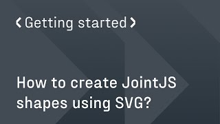 How to create JointJS shapes using SVG?