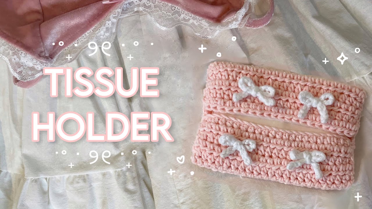 How to crochet an aesthetic tissue holder // easy and beginner-friendly crochet tutorial