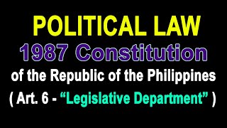 Audio Codal:  1987 Constitution of the Philippines: Art 6 - Legislative Dept #audiocodal #realvoice