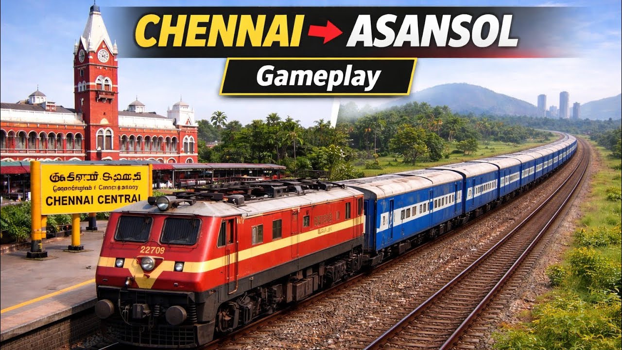 Chennai - Asansol Express Train | Indian Train Simulator Gameplay