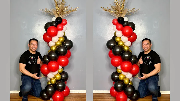 Balloon Column with a twist (Amazing Balloon Decoration), asmr