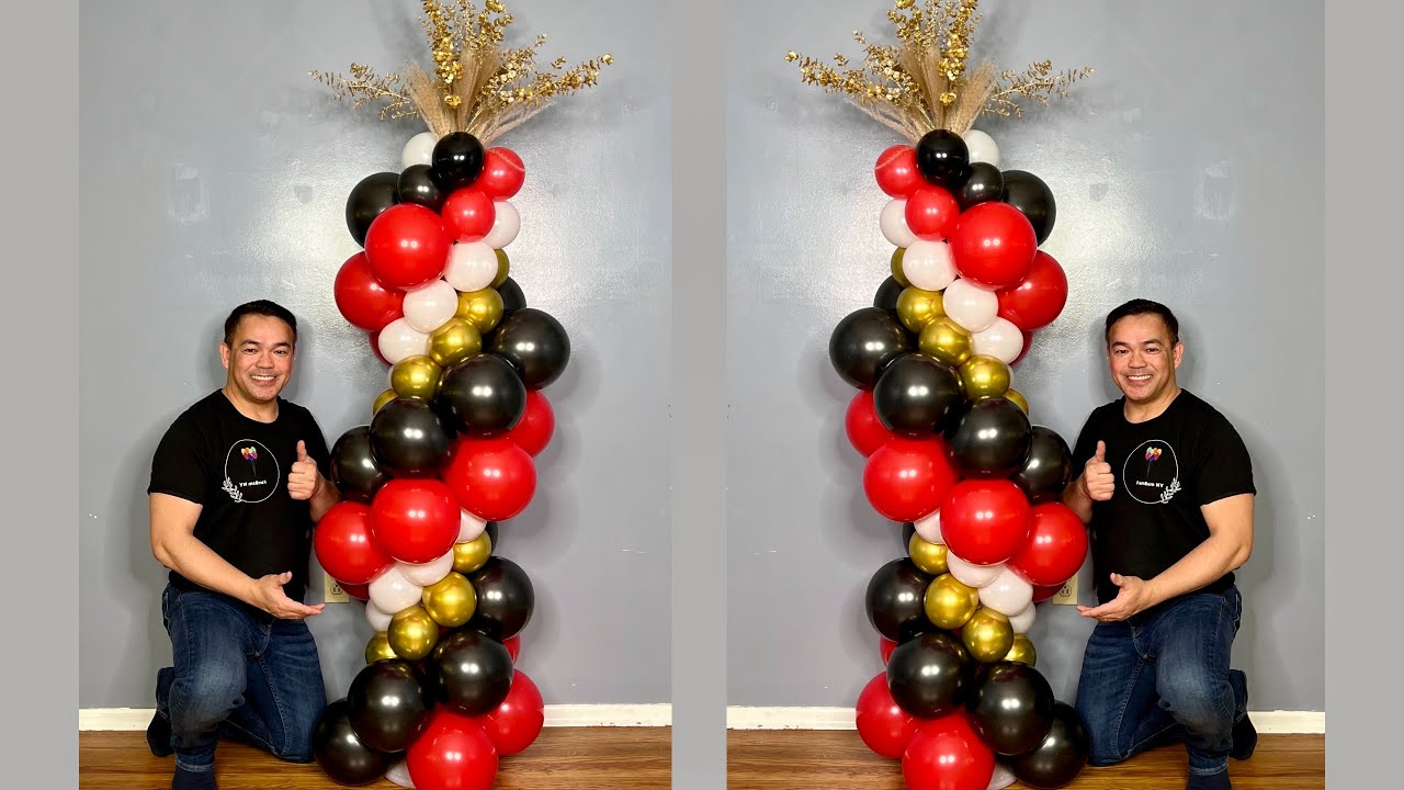 Balloon Column with a twist (Amazing Balloon Decoration), asmr
