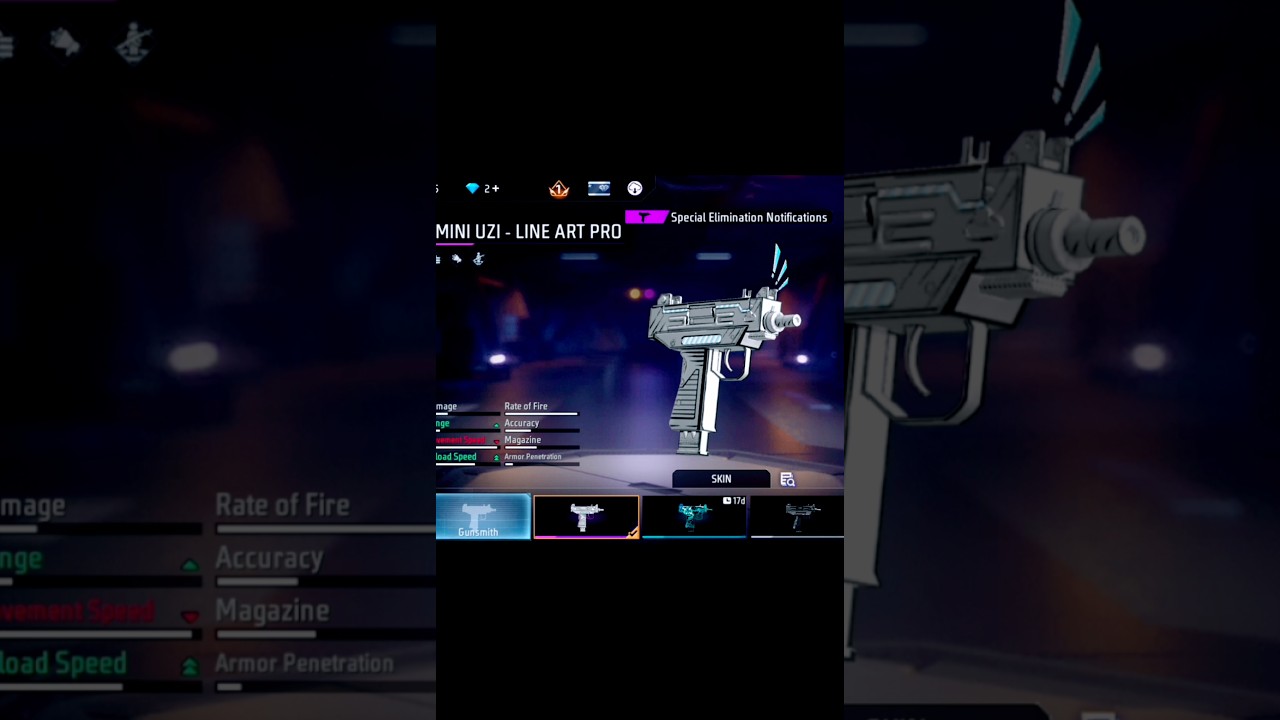 1 SPIN TRICK😯Mini uzi spinning free fire Malayalam 