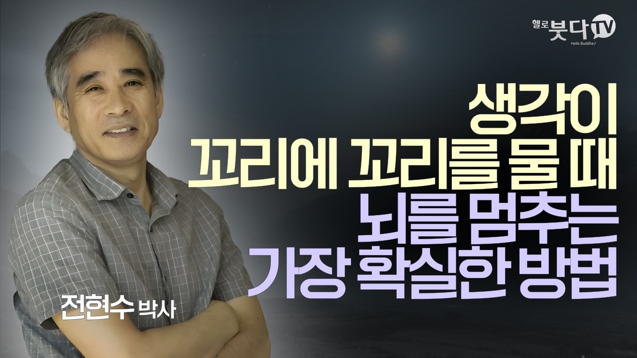 생각이 꼬리에 꼬리를 물 때, 뇌를 멈추는 가장 확실한 방법 | 불면증 불안장애 우울증 강박 생각버리기 | 전현수 박사 | 헬로붓다TV 특강
