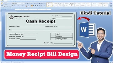 Step-by-Step Guide to Design Money Receipt Bills in MS Word 2007 | Hindi Tutorial || Ms Word Design
