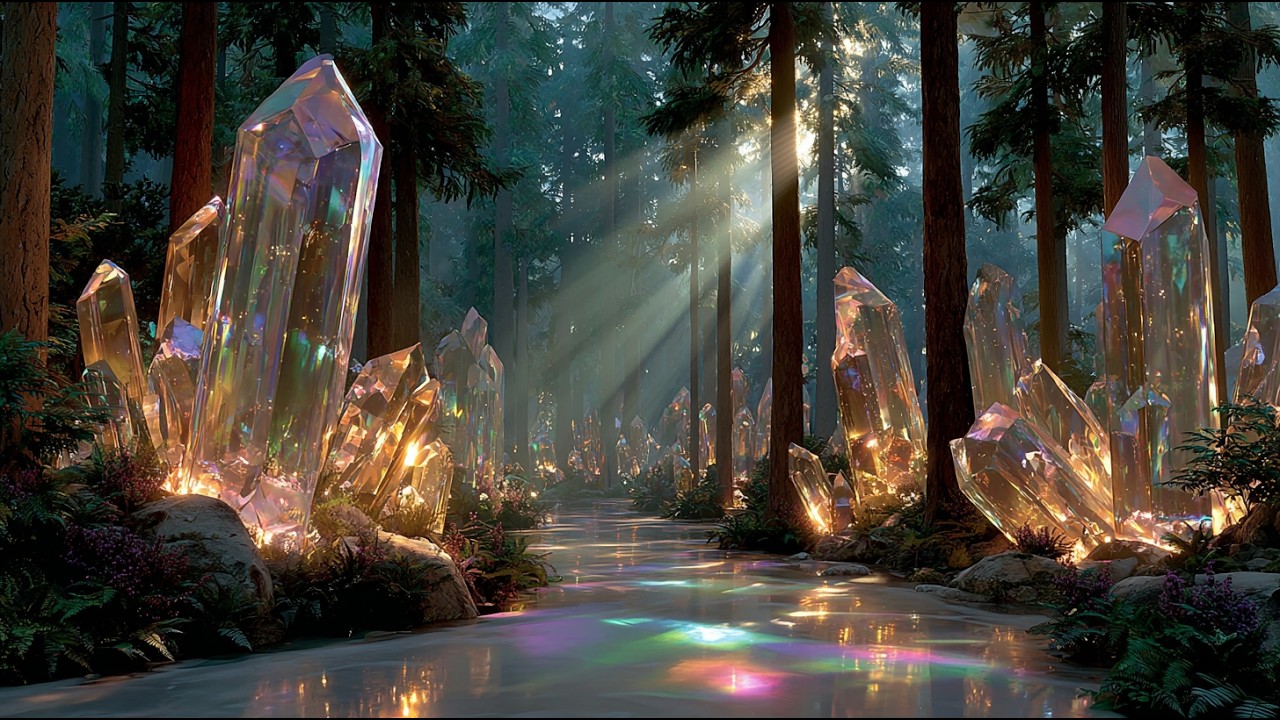 The Emberglass Forest of Sacred Reflections | Medieval Fantasy Music & Animated Ambience