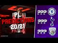 PREMIER LEAGUE PREDICTIONS 20/21