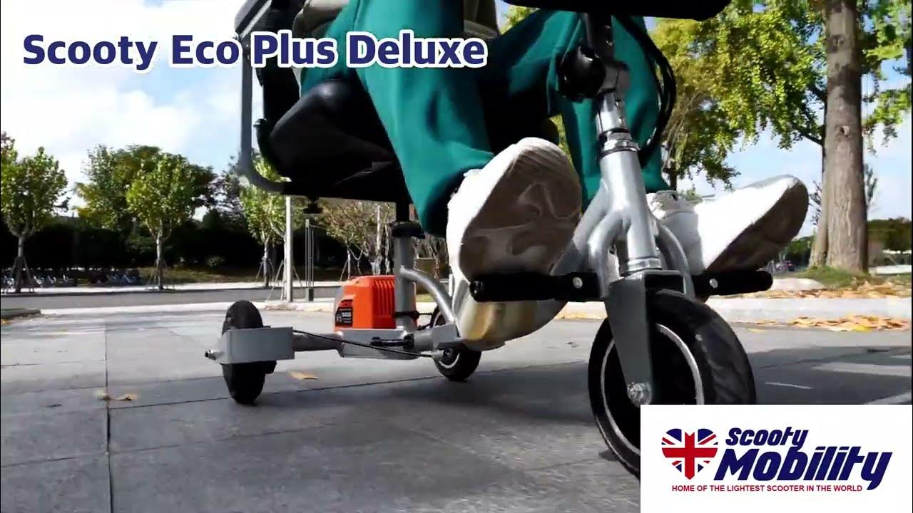 Scooty Eco Plus Deluxe, One of the Very Lightest Mobility Scooters in the World. YouTube