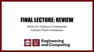 Lecture Final: Review - Fall 2022
