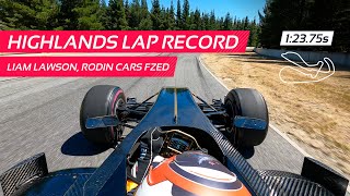 Liam Lawson Smashes Highlands Racetrack Lap Record (Rodin FZED)