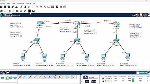 Configure 3 router, 3 switch and 6 PC