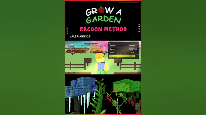 [Grow A Garden] The Racoon Method Animation #growagarden  #roblox #animation