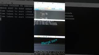 merge sort program #viral #mergesort #viralshort #shorts #short #video #follow #python #1k #5k