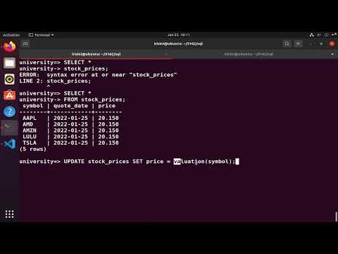 Using a user-defined function to update a table