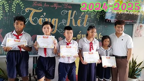 Tổng kết cuối năm học ăn liên hoan lớp 5 năm học 2024_2025.