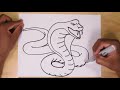 How to draw a snake Cobra