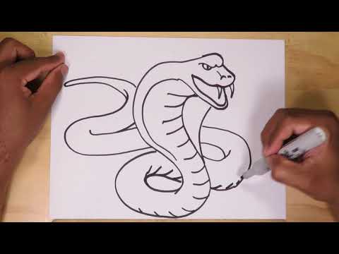 Video: Kako Nacrtati Kobru
