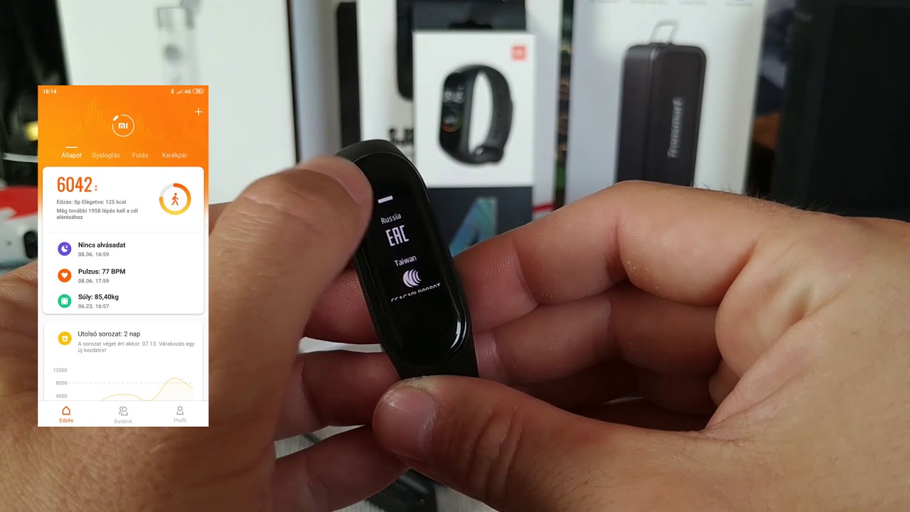 Mi Band 4 Okos Karkötő