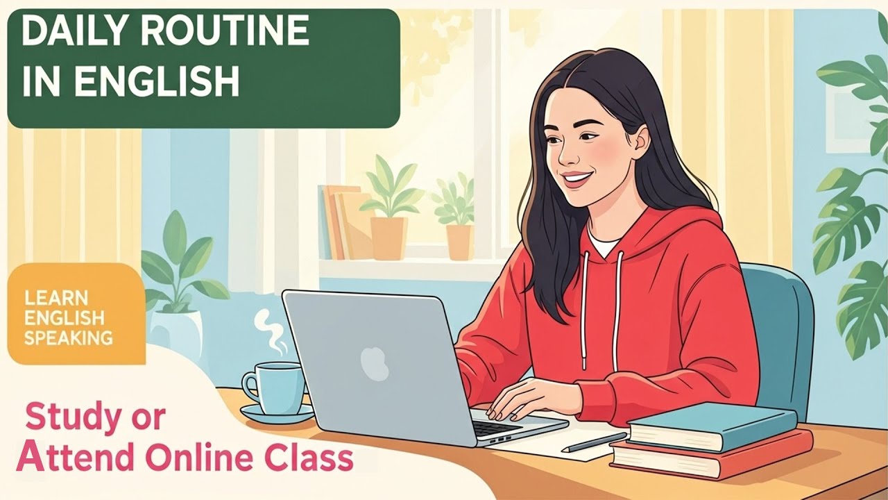 Study or Attend Online Classes | Daily Routine in English | Learn English Speaking for Students