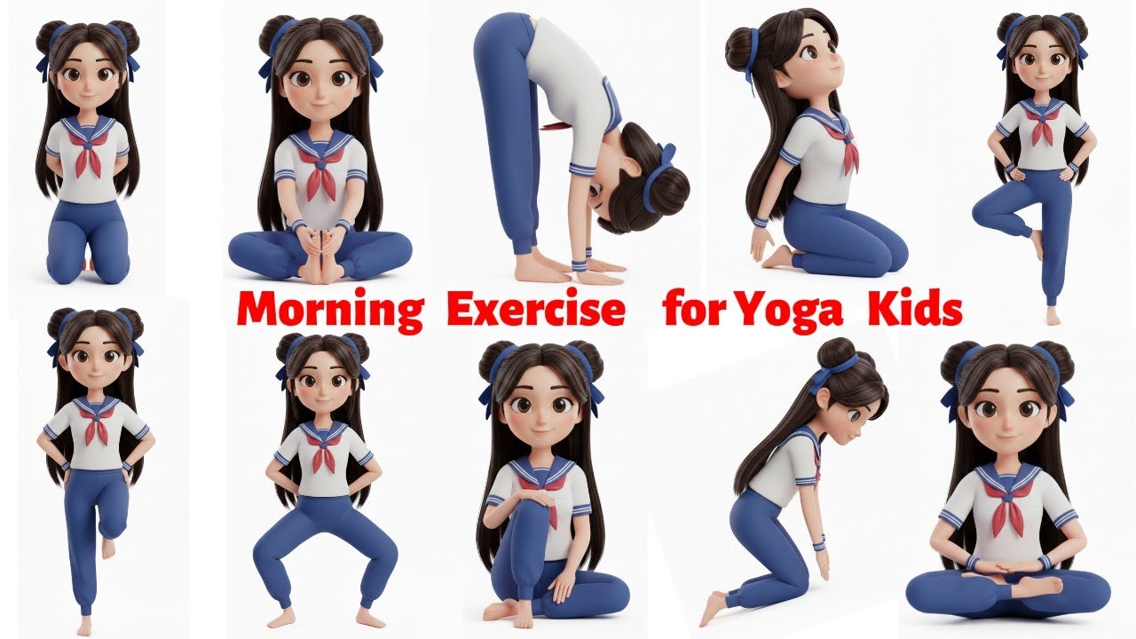 Morning Exercise for Yoga Kids | A Happy Students Routine for Focus & Energy