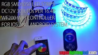 How to connect RGB flexible led strip lights with WIFI controller via IOS system