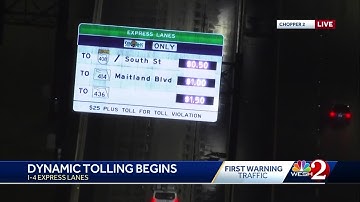 Chopper 2 up over I-4 as new dynamic tolling begins
