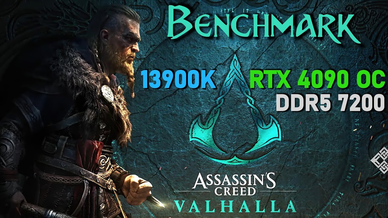 Assassin’s Creed Valhalla 4K Benchmark RTX 4090 13900K DDR5 7200