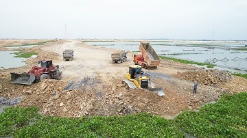 Great Action MATADOR ML50-1 Pushing Rock Soil Into Water Wonderful Swamp Landfill