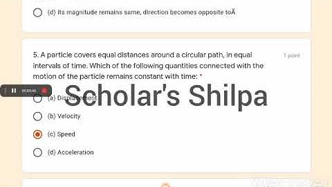 PAS Google quiz 2 Physics xi