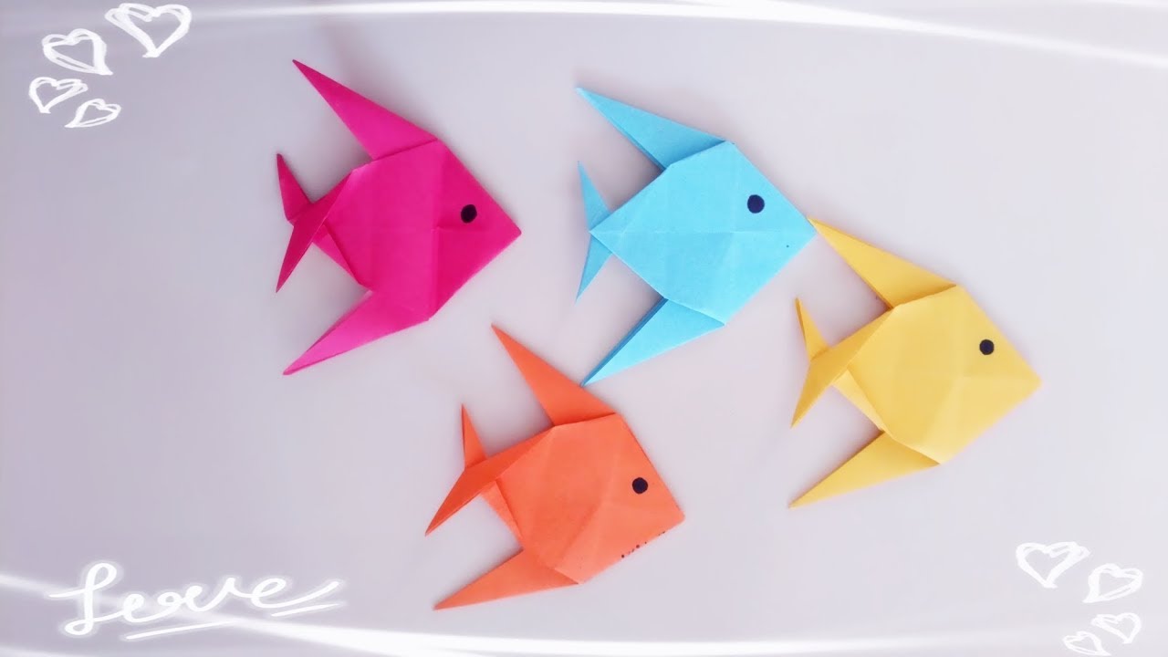 2分钟学会折纸立体小鱼 做法很简单 幼儿园小朋友都喜欢 Youtube