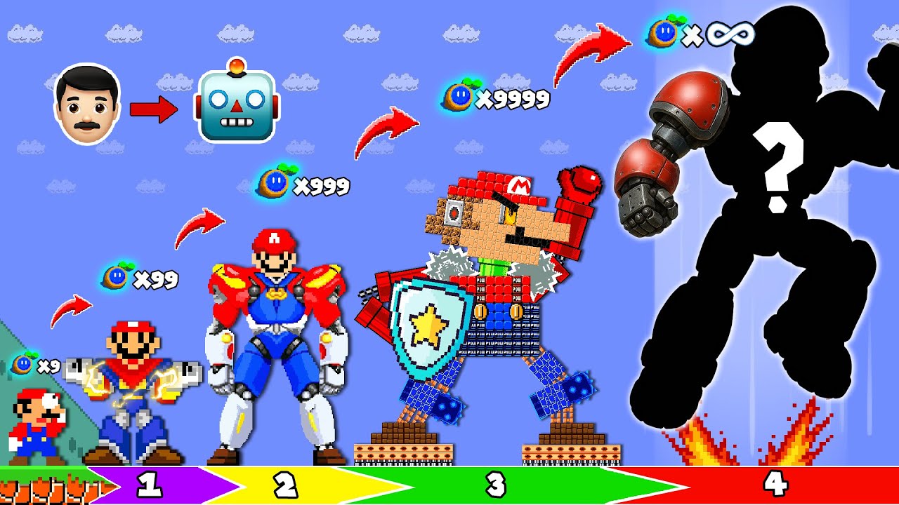 Evolution of Mario Robot: Every Seed makes Mario Growing Up Into ROBOT | Hero Animation