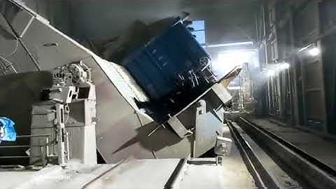 Wagon Tippler in Operation || Automatic Wagon Unloading Operation