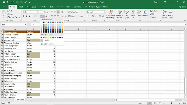 Select All Cells with a Specific Value - Excel Trick