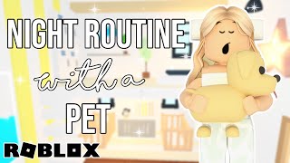 ☆ Adopt me NIGHT routine with a PET | roblox roleplay | Its Squeetle ☆