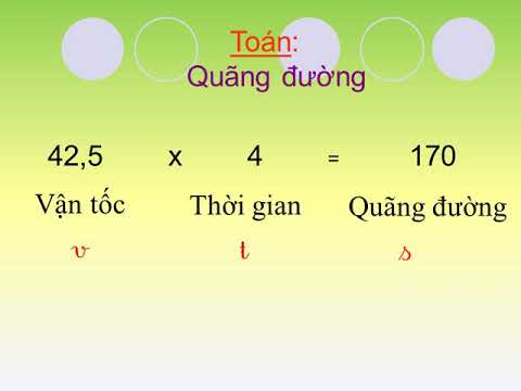 Toán lớp 5 tuần 27, bài: Quãng đường