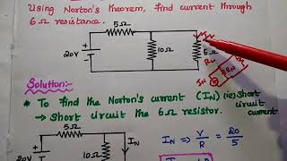 Norton's Theorem - Problem 1 - Circuit Analysis - Circuit Theory