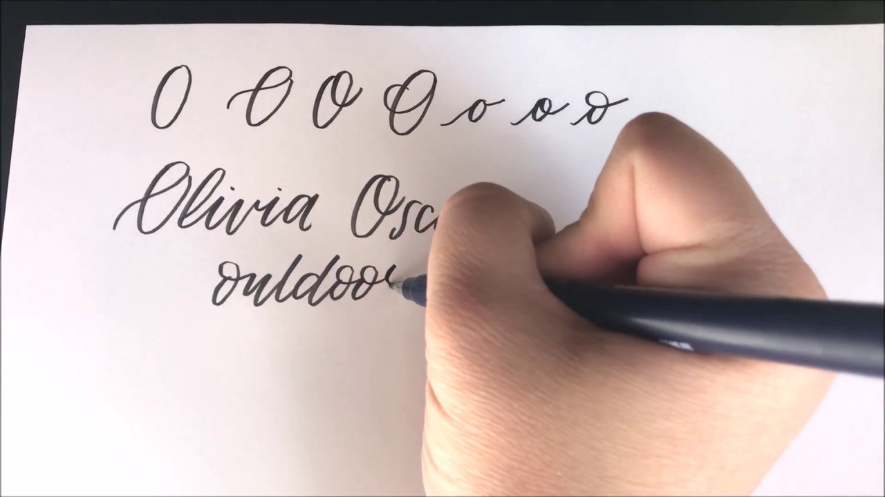 Real Time Brush Calligraphy Letter O - YouTube