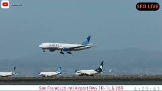 LIVE SFO Plane Spotting : Arrivals and Departures San Francisco Intl Airport