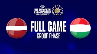 Latvia v Hungary | Full Basketball Game | FIBA U18 European Championship 2022