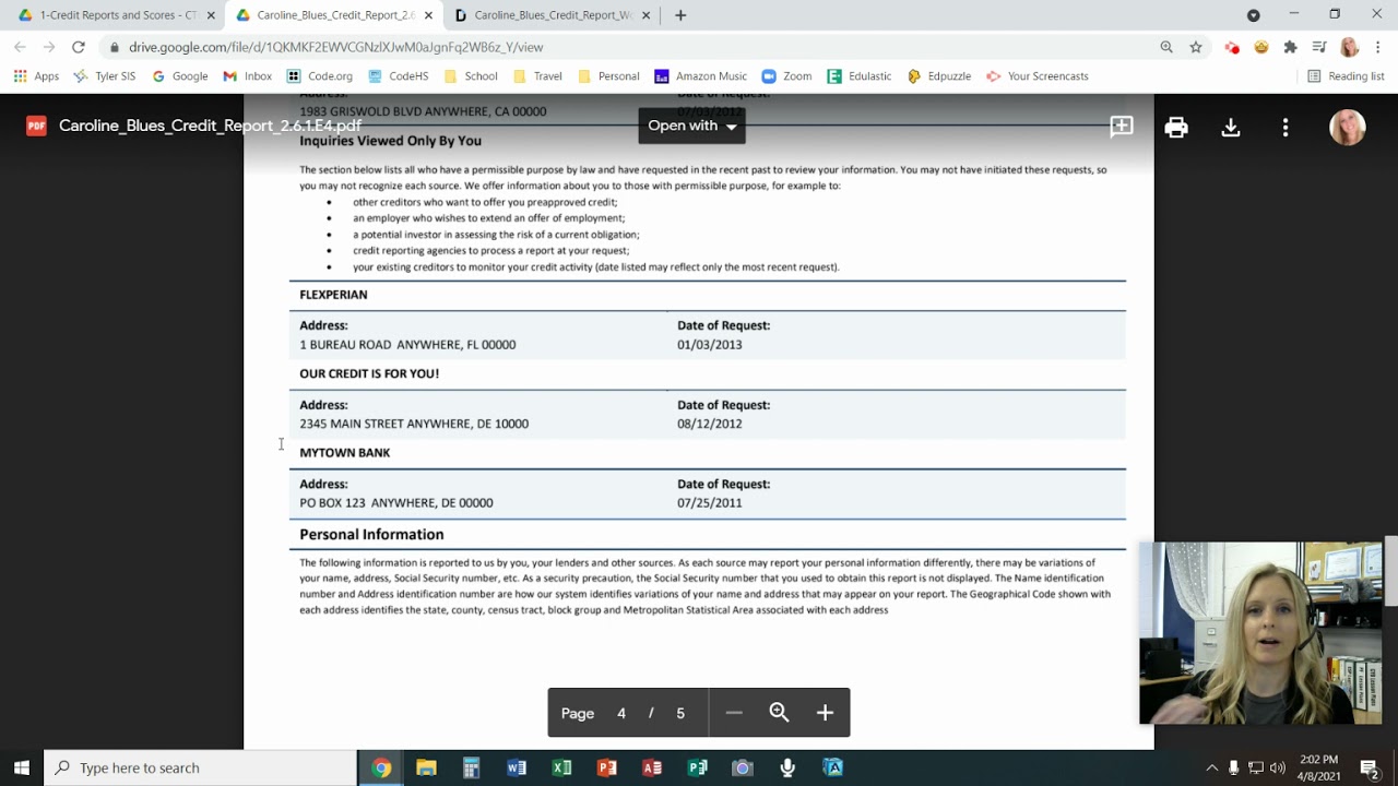 Video Instructions: video-instructions-caroline-blue-s-credit-report-youtube